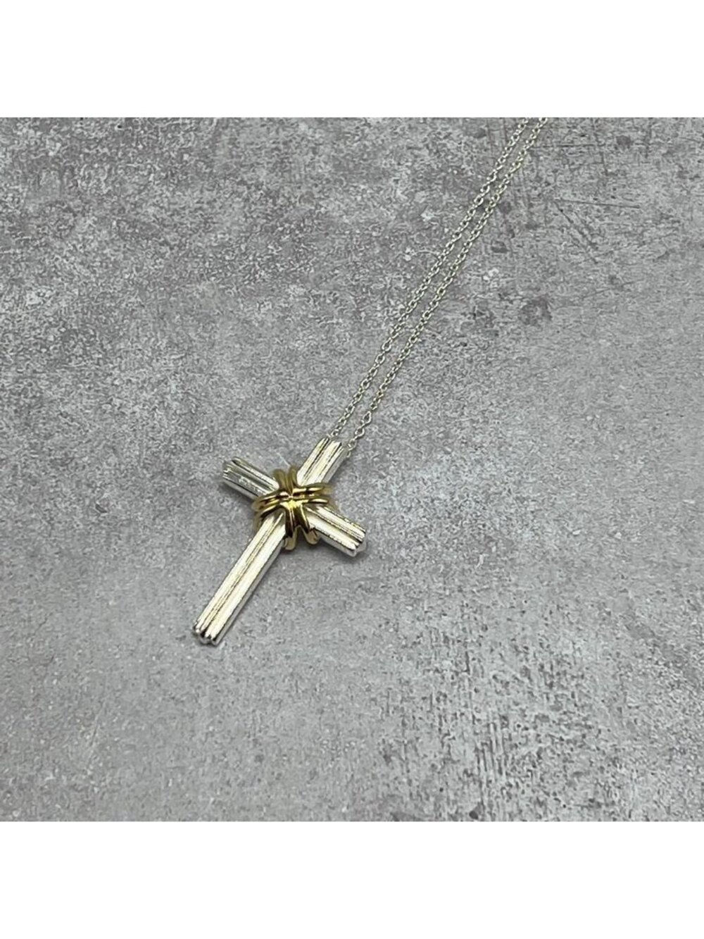 Tiffany & Co Signature Cross Necklace YG